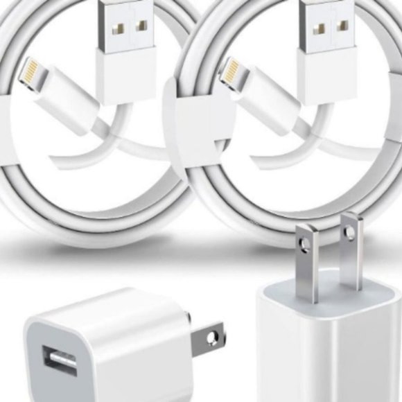 Apple iPhone Charger, Apple MFi Certified Lightning to USB Cable, Pack of 2 - Picture 1 of 10